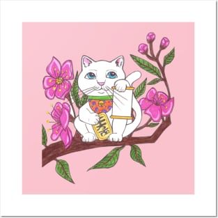 Lucky Cat Posters and Art